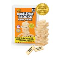  CHALLENGE JENGA BLOK (GÖREV KULESİ) 54 PARÇA JENGA