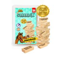 ŞakaBlox – Cezalı Jenga | 54 Parça Ahşap Eğlenceli Görev 